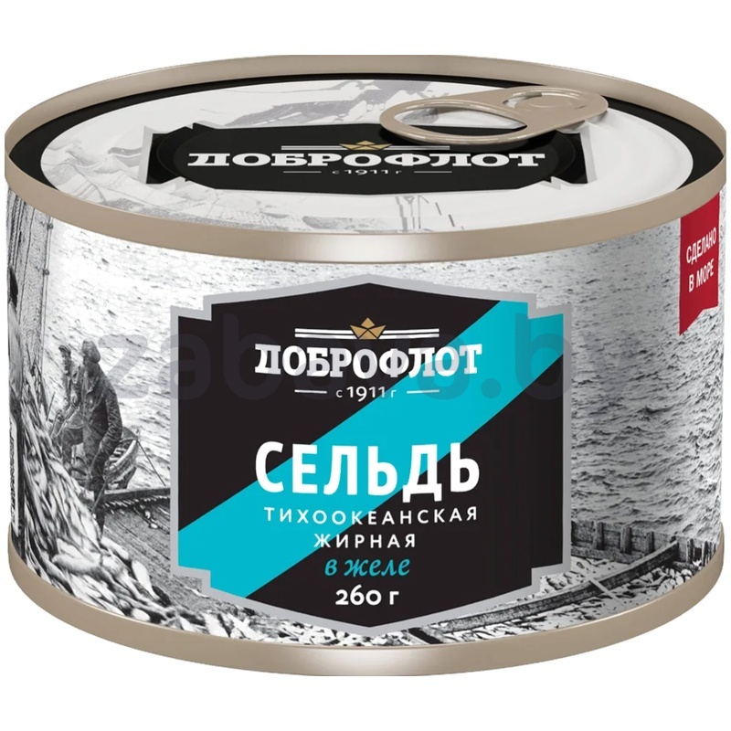 Сельдь «Доброфлот», жирная, в желе, 260 г