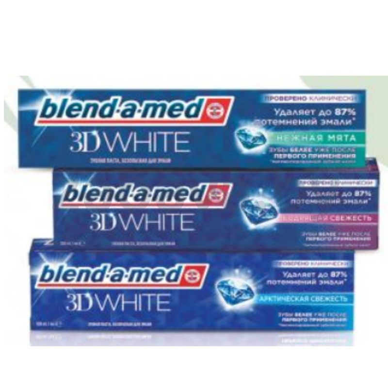 Зубная паста Blend-a-Med 3D White, 100 мл, в ассорт.