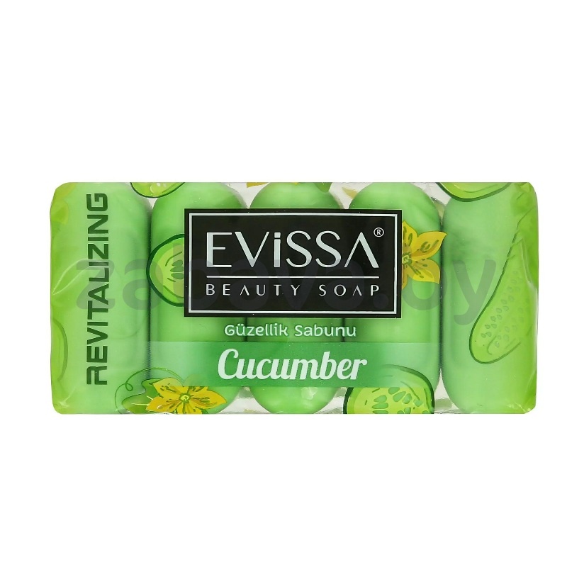 Мыло косметич. Evissa, огурец, 5×55 г