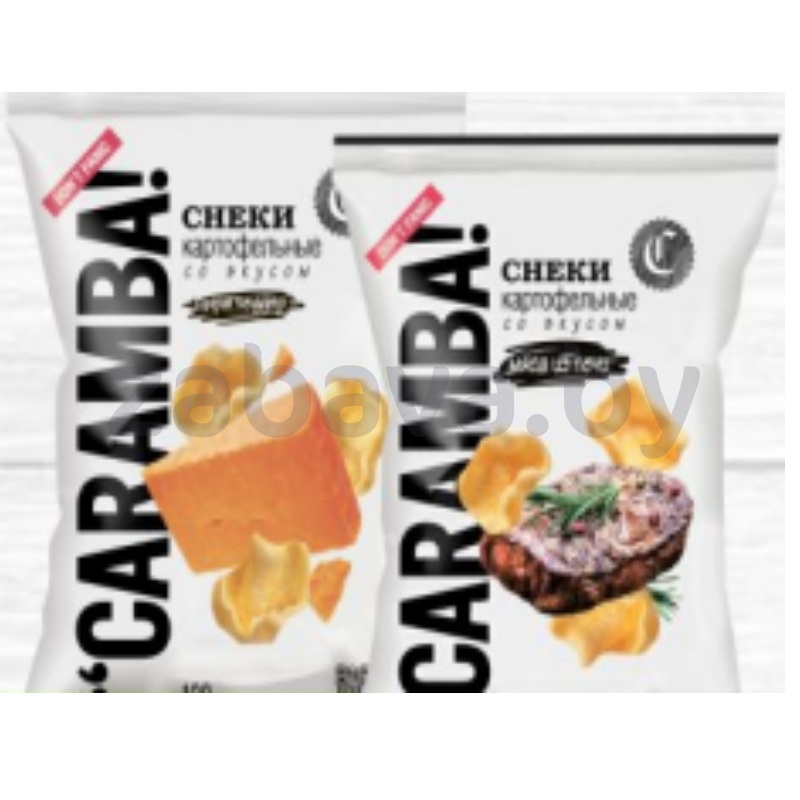 Снеки Caramba!, сыр чеддер или мясо из печи, 75 г