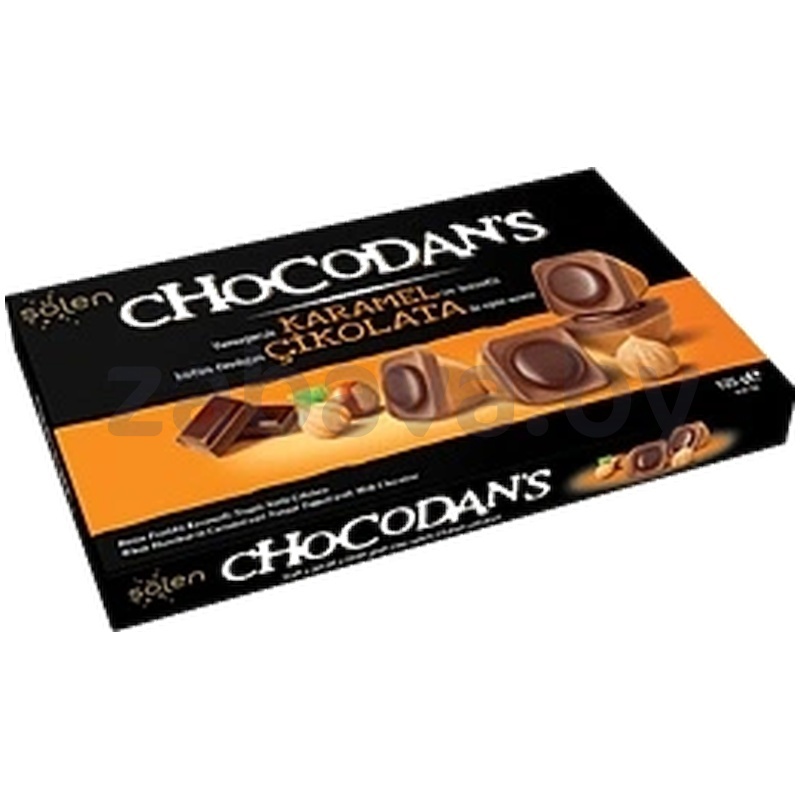 Конфеты Solen Chocodan’s цельный фундук, карамель и нуга, 125 г