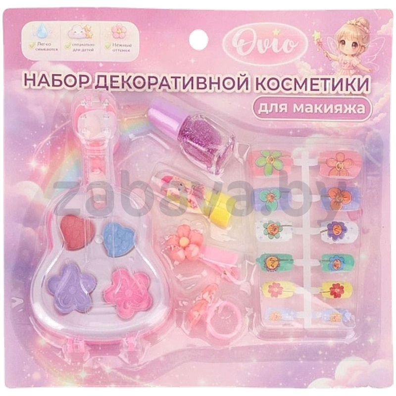 Набор детск. декоративн. косметики Candy Pink Ovio, «Гитара» или «Бабочка»