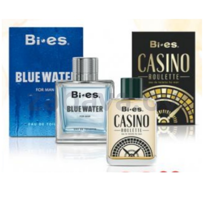Туалетная мужская вода Bi-es, Casino Roulette или Blue Water, 100 мл