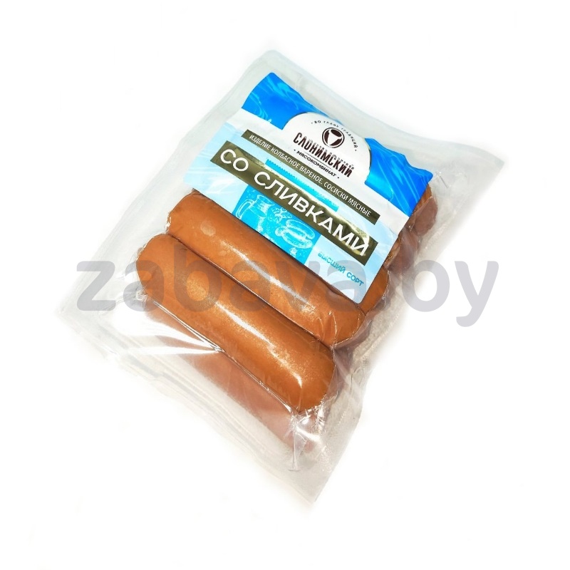 Сосиски «Со сливками», в/с, 520 г, «Слонимский» МК