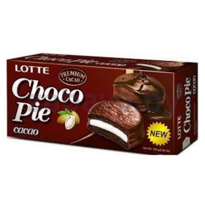 Печенье Lotte Choco Pie, с какао, глазир., 168 г