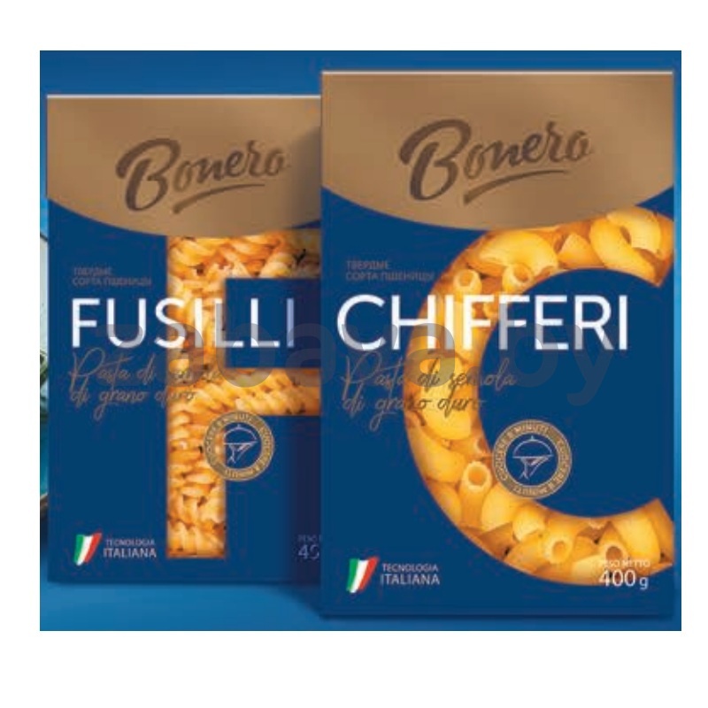 Макароны Bonero, fusilli/chifferi, 400 г