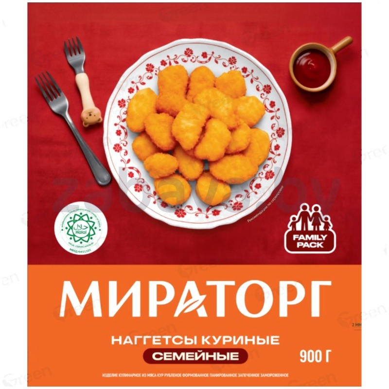 Наггетсы куриные «Мираторг» семейн. зам., 900 г