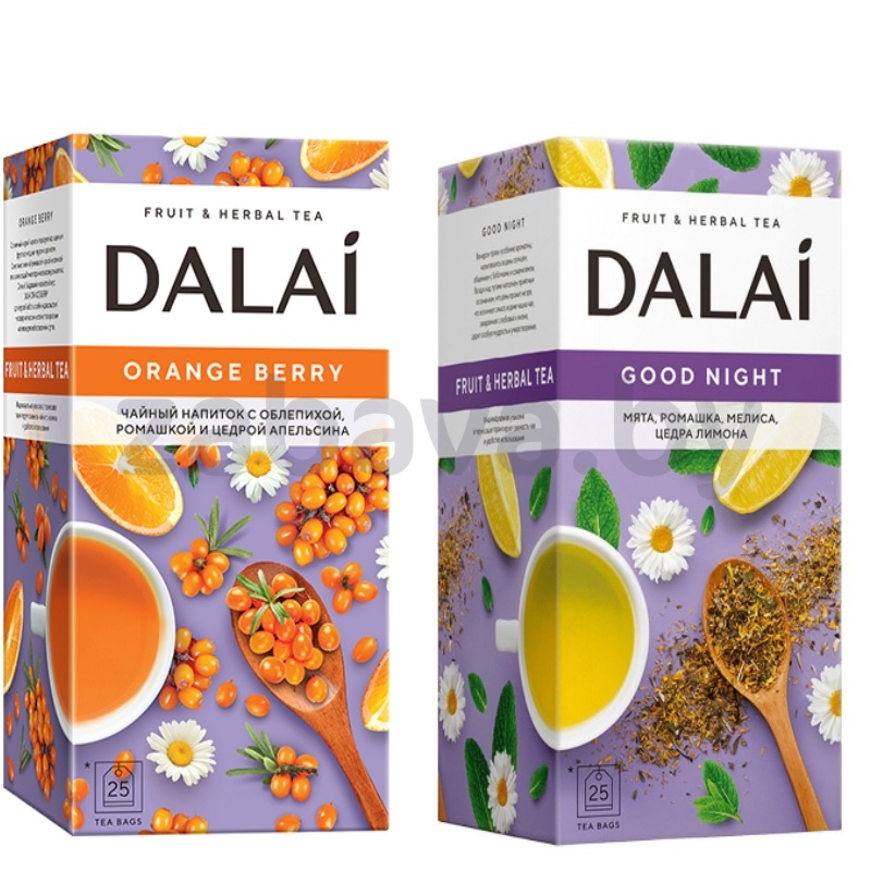 Напиток чайный Dalai Good night или Orange berry, 25 пак.