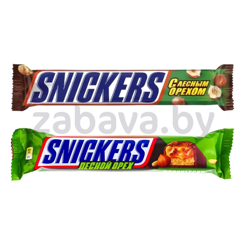 Батончик шок. Snickers, super 80 г или лесной орех 81 г