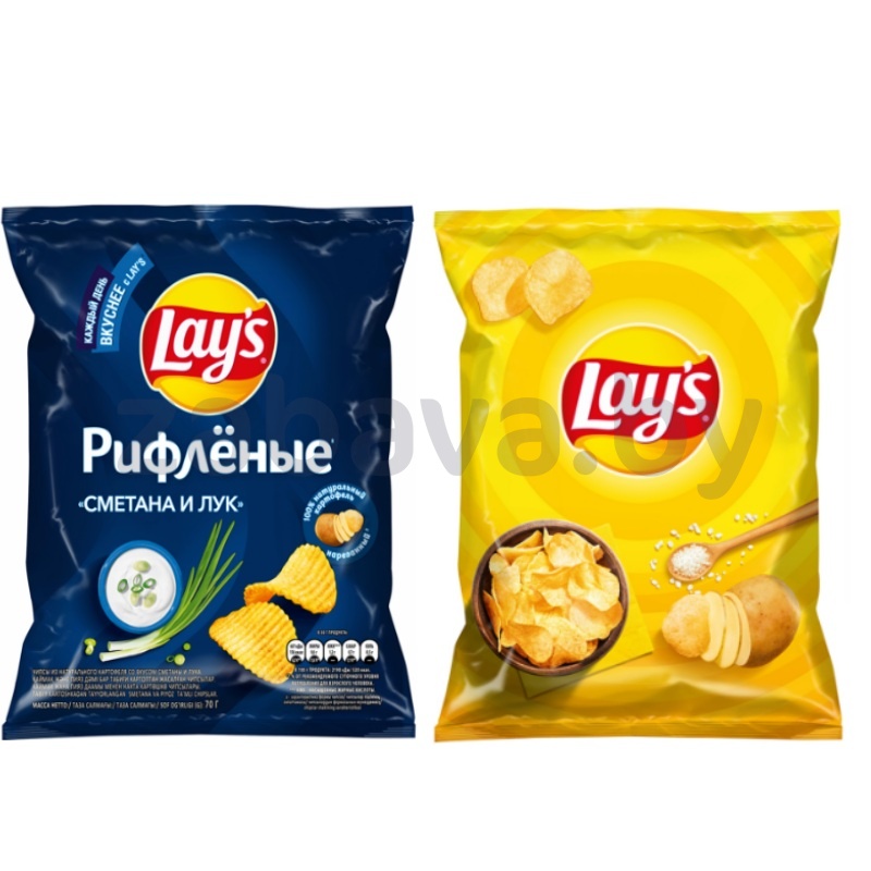 Чипсы Lay's, картофельные, сметана-лук или с солью, 70 г