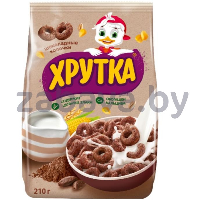Готовый завтрак «Хрутка», колечки шоколадные, 210 г