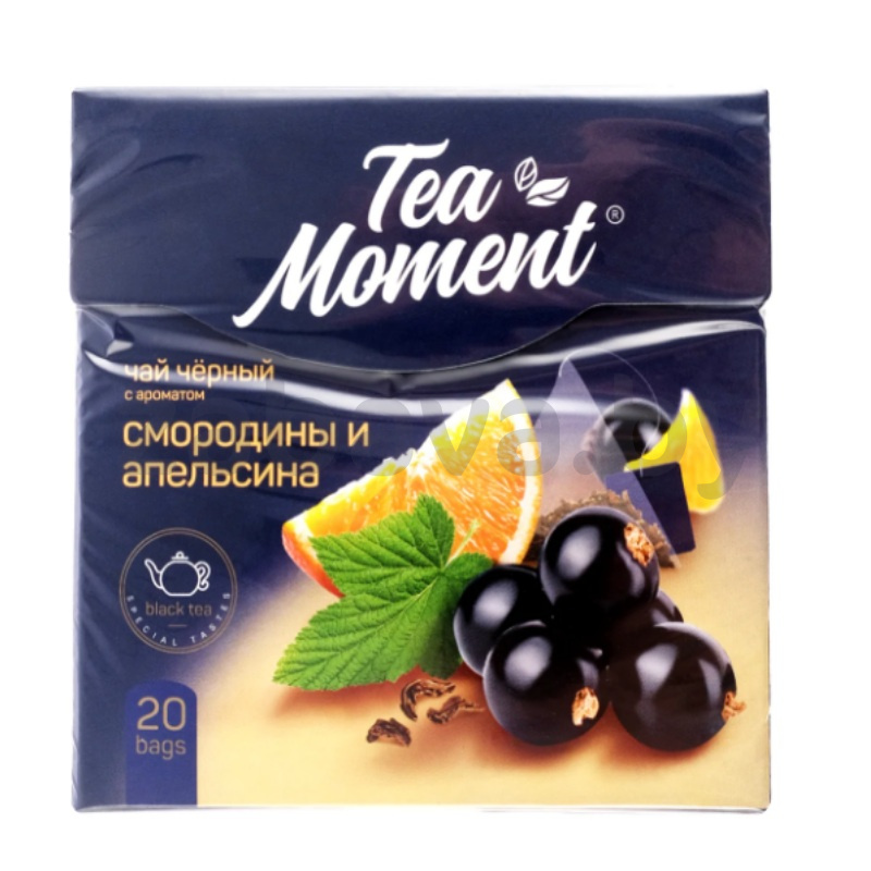 Чай Tea Moment, черная смородина и апельсин, 20 пак.