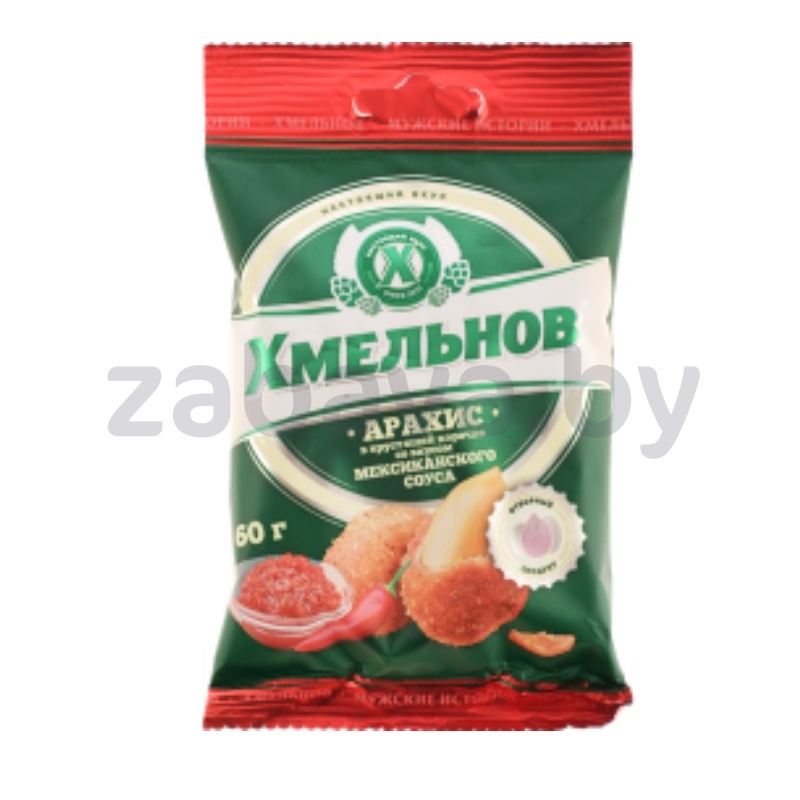 Арахис «Хмельнов», в хрустящей корочке, 60 г, в ассорт.