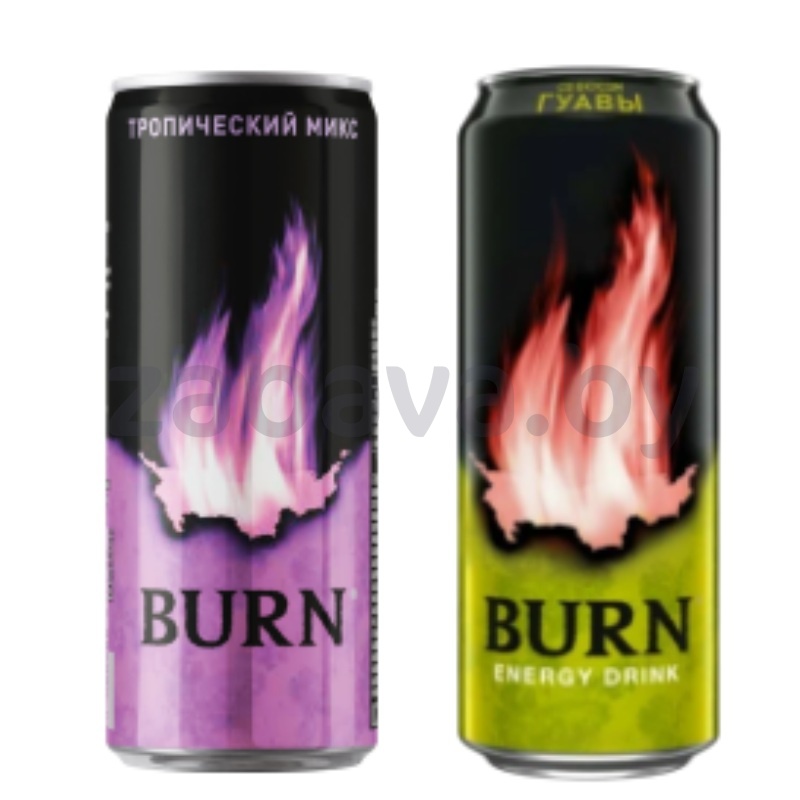 Напиток энергетический Burn, 449 мл, тропич. микс или гуава