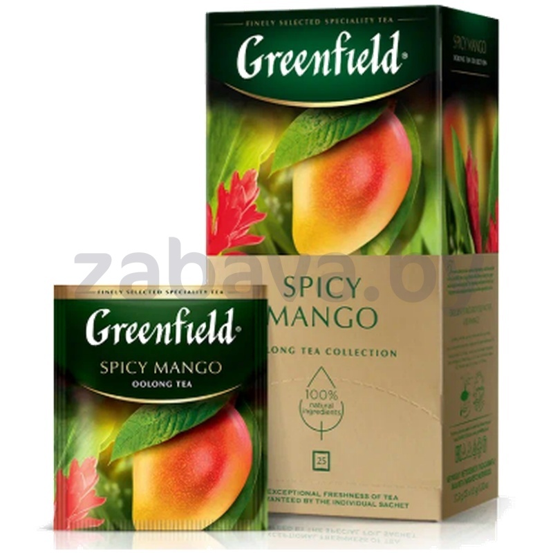 Чай зелен. Greenfield, spicy mango, 25 пак.