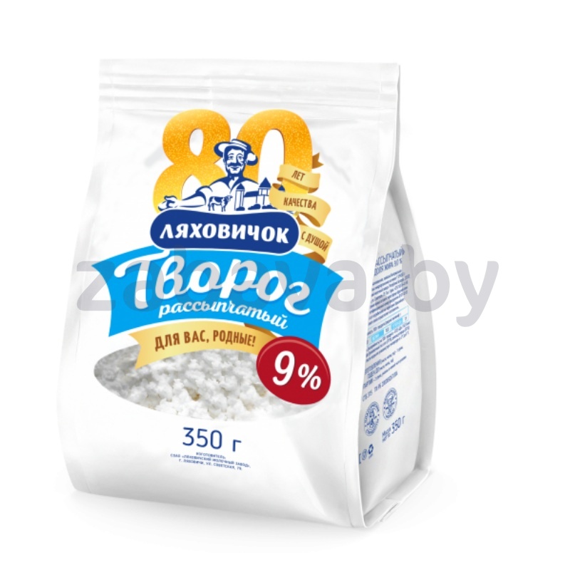 Творог «Ляховичок», рассыпчатый, 9%, 350 г