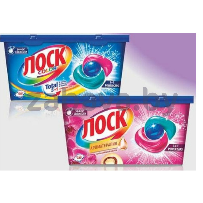 Капсулы для стирки «Лоск», color/малайзийск. цветок, 12 шт.