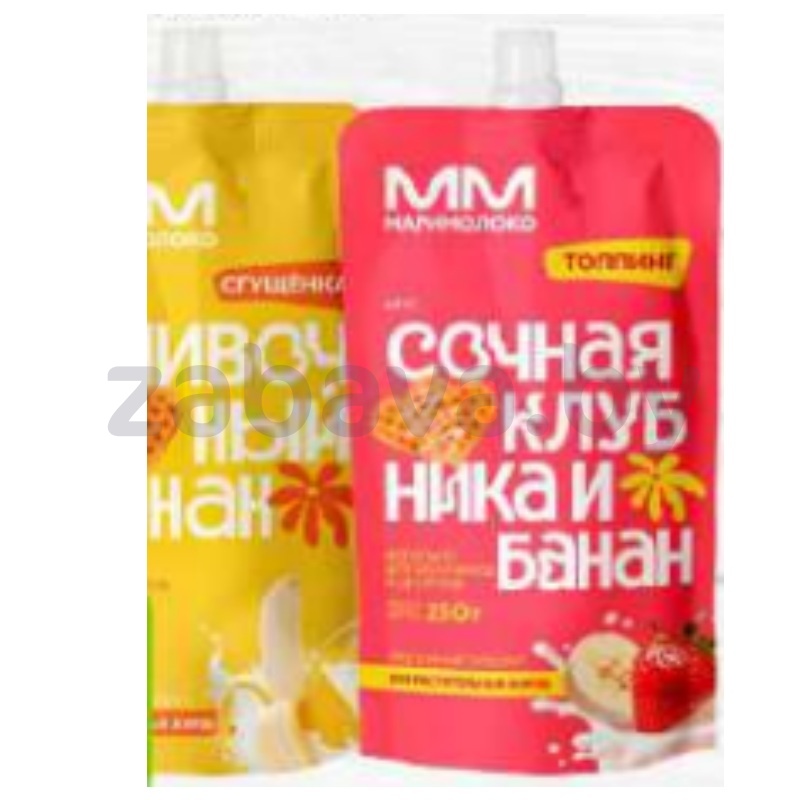 Продукт молочный «МариМолоко», 250 г, банан или клубника-банан