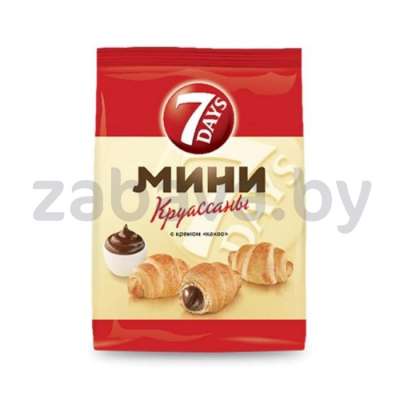 Мини-круассаны 7 Days с кремом какао, 105 г