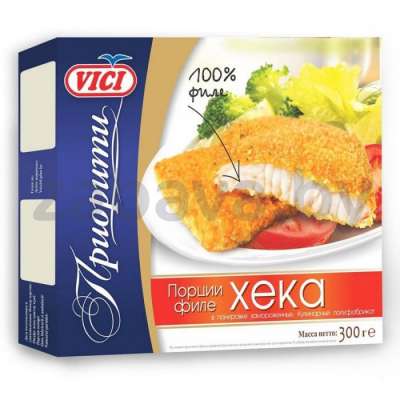 Хек перуанский Vici «Приорити», филе-порции, обжар., заморож., 300 г