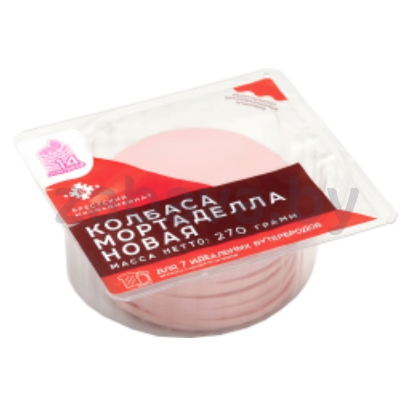 Колбаса «Мортаделла новая», вар., в/с, 270 г, «Брестский» МК