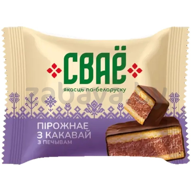 Пирожное творожное «Сваё», печенье и какао, 24%, 75 г