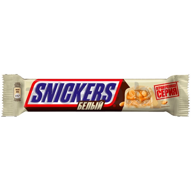 Батончик шоколадн. Snickers, белый, 81 г