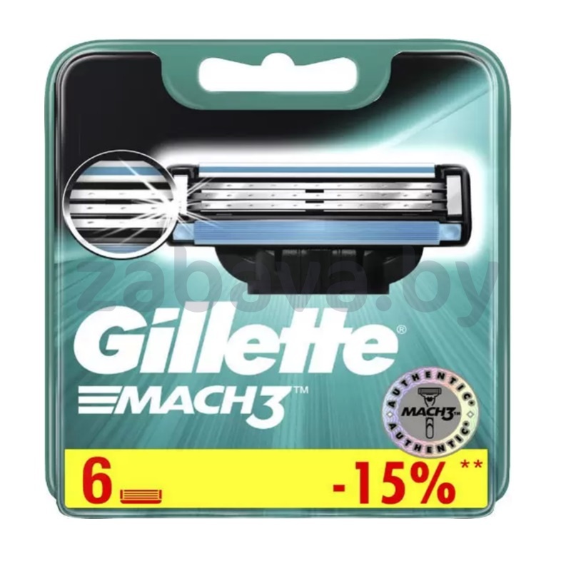 Сменные кассеты Gillette Mach3, 6 шт.