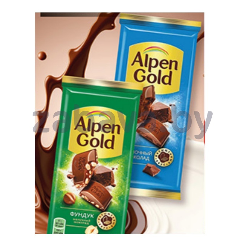 Шоколад Alpen Gold, молочный/фундук, 80 г