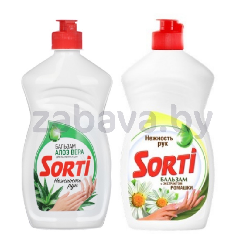 Средство для мытья посуды Sorti, ромашка/алоэ, 400 г