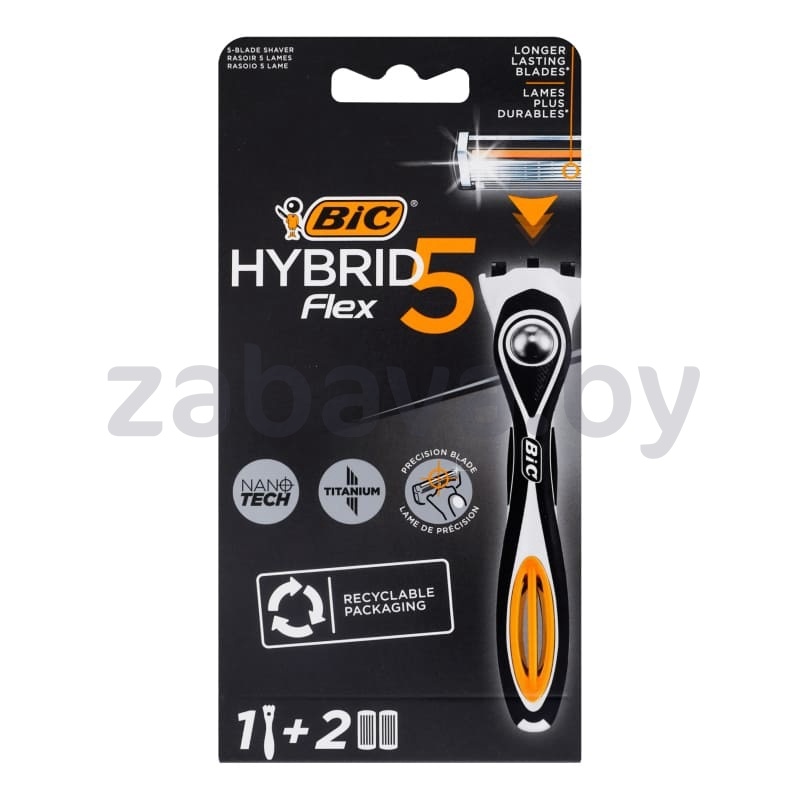 Система бритв. 5-лезвийн. Bic Hybrid 5 Flex, 1 бр. + 2 кас.