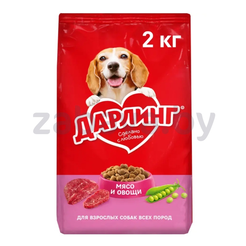 Корм для собак «Дарлинг», мясо-овощи, 2 кг