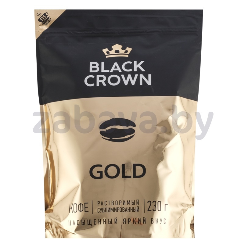 Кофе раств. Black Crown Gold, сублим., 230 г