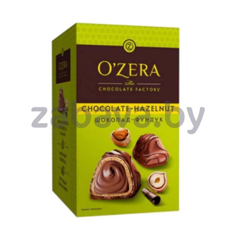 Конфета вафельная O'zera, с орех. нач. в мол. шок., 150 г