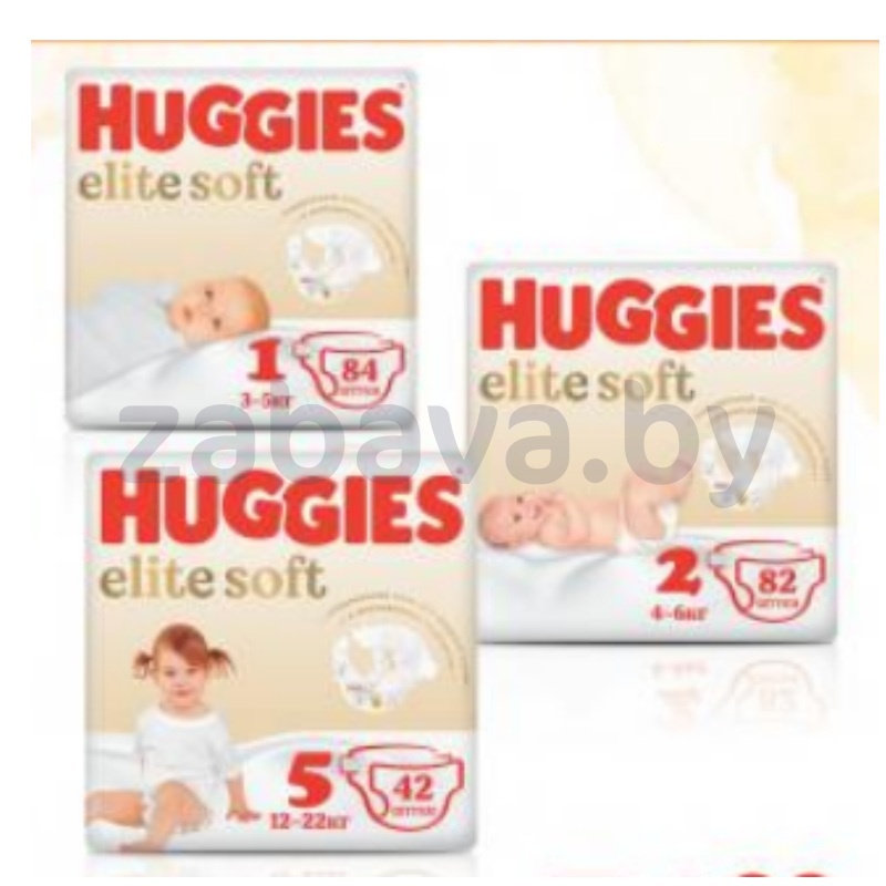 Подгузники Huggies Elite Soft, в ассорт.