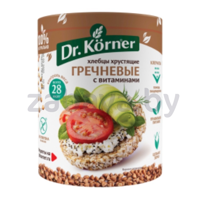 Хлебцы Dr.Korner, гречнев. хрустящ., 100 г
