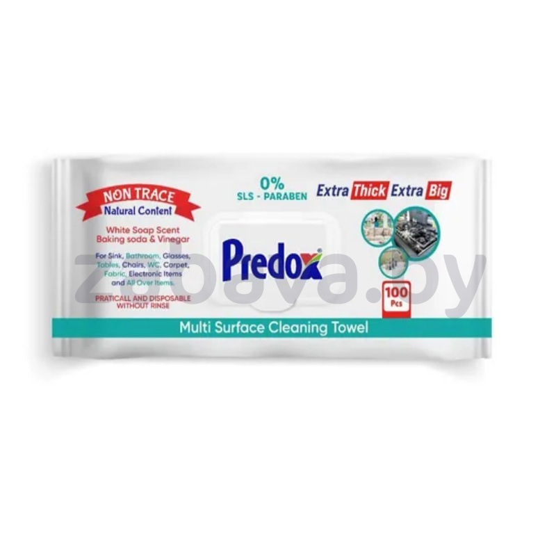 Салфетки влажные для уборки Predox, 100 шт.