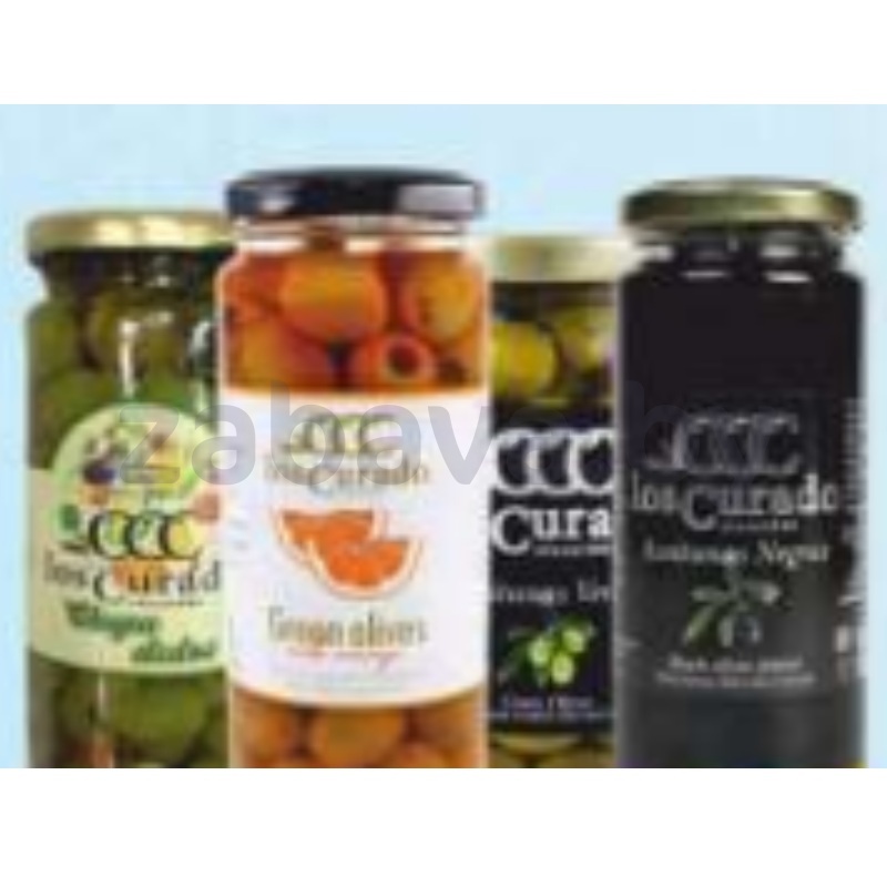 Оливки Los Curado зел./черн., со специями, 360/350 г, в ассорт.
