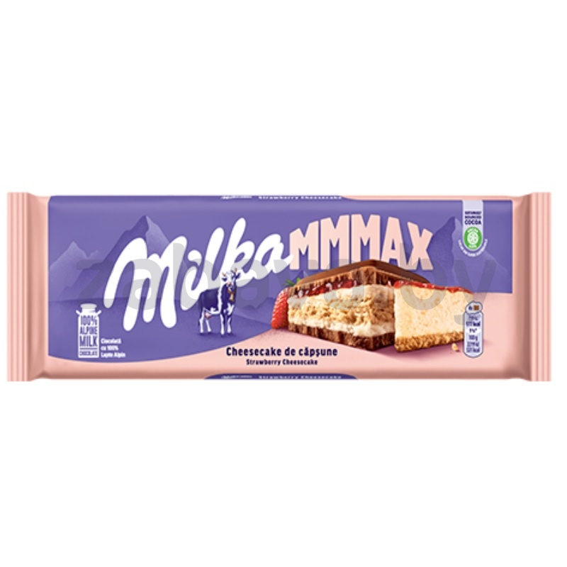 Шоколад Milka MMMax Strawberry Cheesecake, молочный, 300 г