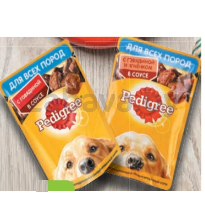 Корм для собак Pedigree, говядина или говядина и ягненок, 85 г