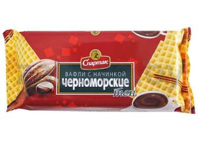 Вафли «Спартак» «Черноморские топ», 87 г
