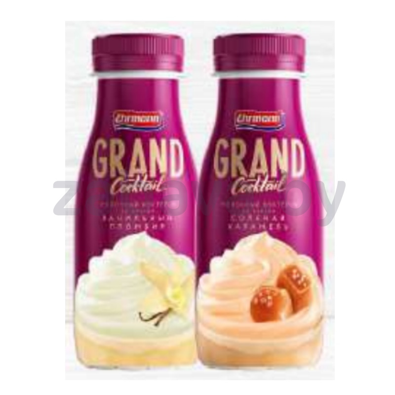 Коктейль молочный Ehrmann Grand Cocktail, 4%, 260 г, ваниль-пломбир/соленая карамель