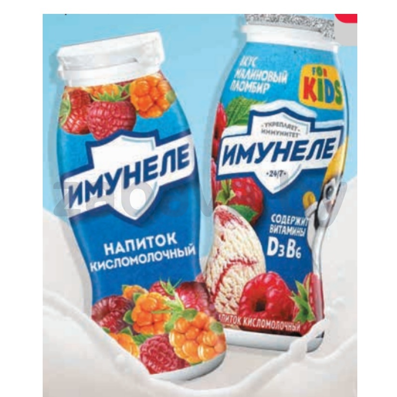 Напиток «Имунеле Kids», к/м, малинов. пломбир или малина-морошка, 100 г