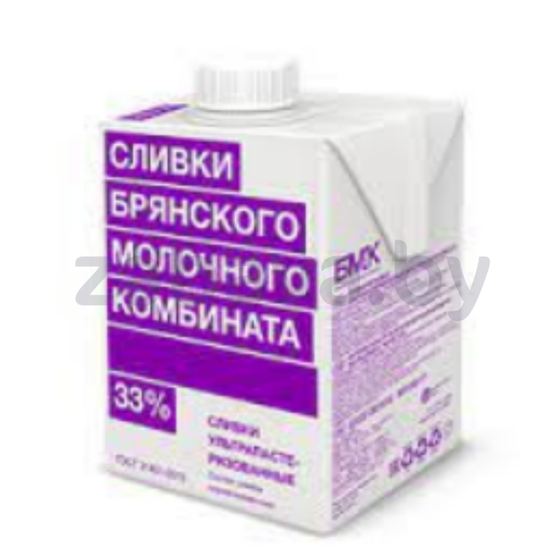 Сливки «БМК», питьевые, ультрапастер., жирн. 33%, 500 г
