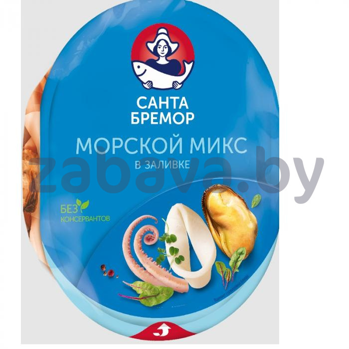 Коктейль из морепродуктов «Санта Бремор» «Морской микс» в заливке, 180 г