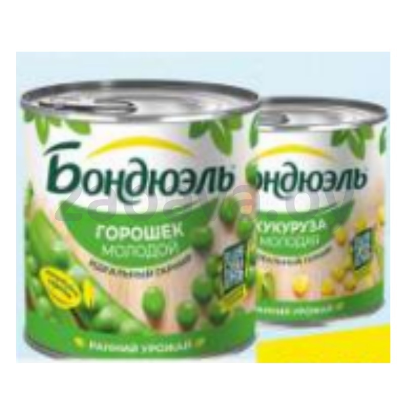 Зеленый или кукуруза «Бондюэль», молодые, 400/425 г