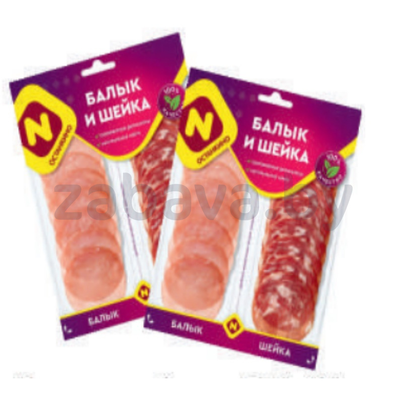 Продукт колбасный с/в «Останкино», «Балык и шейка», нарезка, 90 г