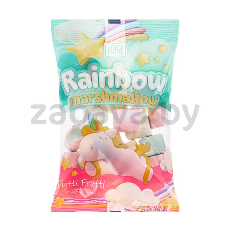 Маршмеллоу Loka Rainbow, с ароматом тутти-фрутти, 90 г