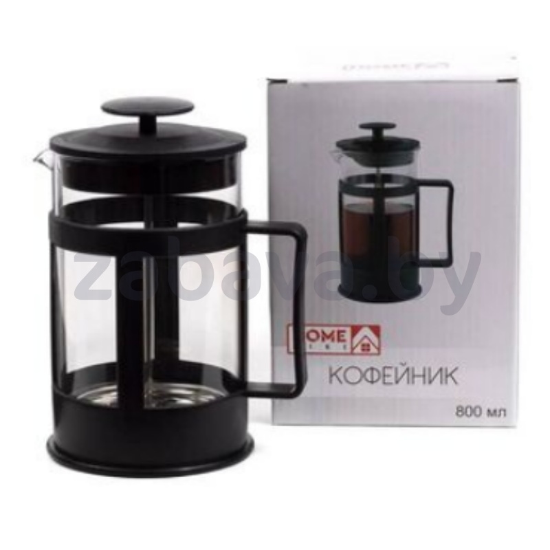 Кофейник с прессом Home Line, стекло/металл, 800 мл