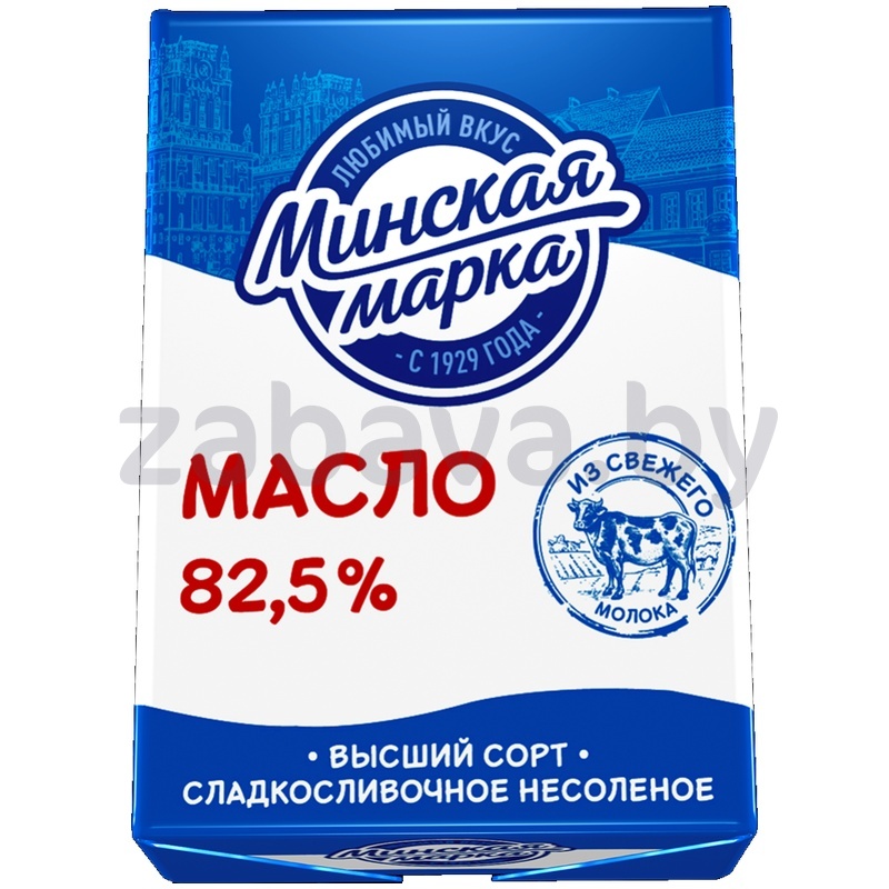 Масло сладкосливочное «Минская марка», 82,5%, 180 г